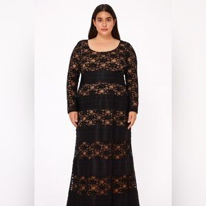 Elegant Black Lace Evening Gown